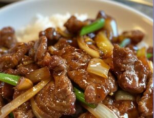 CHINESE BEEF AND ONION STIR FRY